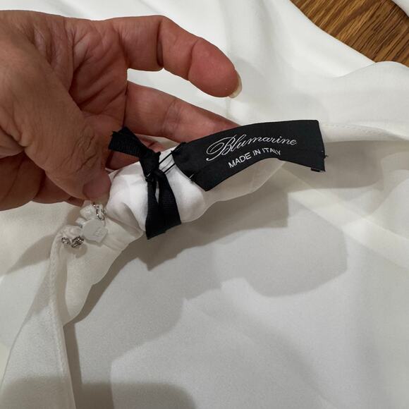 BLUMARINE Back Cut Out Mini Dress in black natural ivory IT 42 ( US 6) - Picture 12 of 14